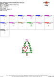Christmas Tree Heart Satin Applique Design