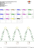Christmas Tree Trio Bean Stitch Applique Design