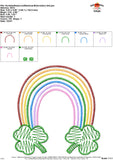 Scribble Rainbow Shamrocks Embroidery Design