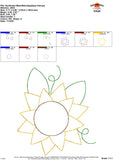 Sunflower Bean Stitch Applique Design