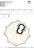 Web and Spider Satin Applique Design