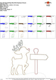 Reindeer with Sign Bean Stitch Applique Design