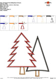 Christmas Trees Zigzag Applique Design
