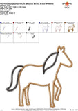 Horse Zigzag Applique Design