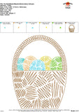 Easter Basket Scribble Embroidery Design