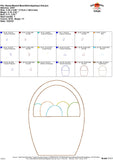 Easter Basket Bean Stitch Applique Design