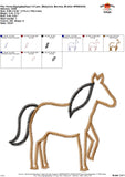 Horse Zigzag Applique Design