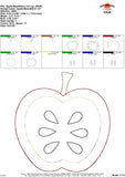 Apple Bean Stitch Applique Design