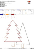 Christmas Trees Bean Stitch Applique Design