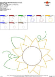 Sunflower Bean Stitch Applique Design