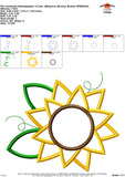 Sunflower Satin Applique Design