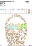 Easter Basket Scribble Embroidery Design