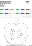 Apple Bean Stitch Applique Design