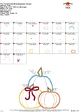 Pumpkins with Bow Zigzag Applique Design