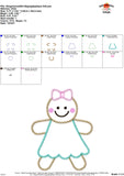 Gingerbread Girl Zigzag Applique Design