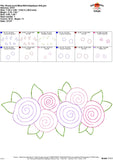 Rose Laurel Bean Stitch Applique Design