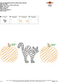Scribble Cat Pumpkin Trio Embroidery Design