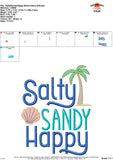 Salty Sandy Happy Sketch Embroidery Design