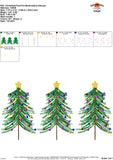 Christmas Tree Trio Embroidery Design