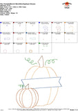 Pumpkins with Banner Bean Stitch Applique Design