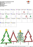 Christmas Trees Zigzag Applique Design