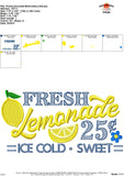 Fresh Lemonade Embroidery Design