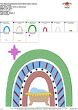Baby Jesus Rainbow Sketch Embroidery Design