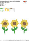 Sunflower Trio Sketch Embroidery Design