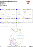 Floral Pumpkin with Banner Bean Stitch Applique Design