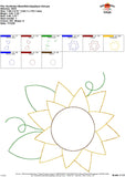 Sunflower Bean Stitch Applique Design