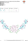 Rose Laurel Embroidery Design