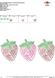 Scribble Strawberry Trio Embroidery Design