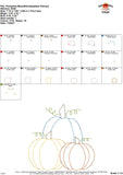 Pumpkins Bean Stitch Applique Design
