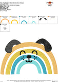 Dog Rainbow Sketch Embroidery Design