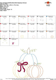 Pumpkins with Bow Bean Stitch Applique Design