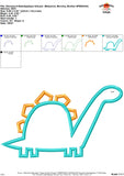 Dinosaur 4 Satin Applique Design