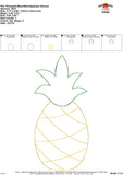 Pineapple Bean Stitch Applique Design