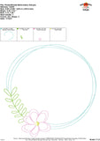Flower Wreath Embroidery Design