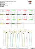 Birthday Candles Bean Stitch Applique Design