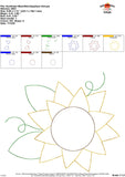 Sunflower Bean Stitch Applique Design