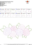 Rose Laurel Bean Stitch Applique Design