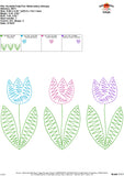 Scribble Tulip Trio Embroidery Design