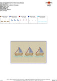 Scribble Sailboat Trio Embroidery Design