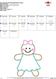 Gingerbread Girl Zigzag Applique Design