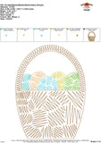 Easter Basket Scribble Embroidery Design
