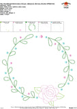 Rose Wreath Embroidery Design