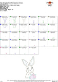 Bunny Girl Bean Stitch Applique Design