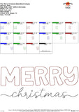 Merry Christmas Bean Stitch Applique Design