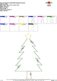 Christmas Tree Bean Stitch Applique Design