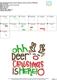 Oh Deer Christmas is Here Girl Applique Design